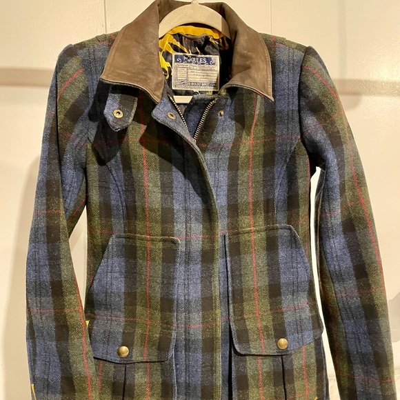 Joules Jackets & Blazers - Joules Ladies Wool Plaid Fieldcoat
